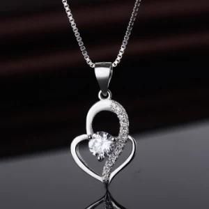 925 Sterling Silver Jewelry Manufacturer Hearts Shaped Pendant for Couples