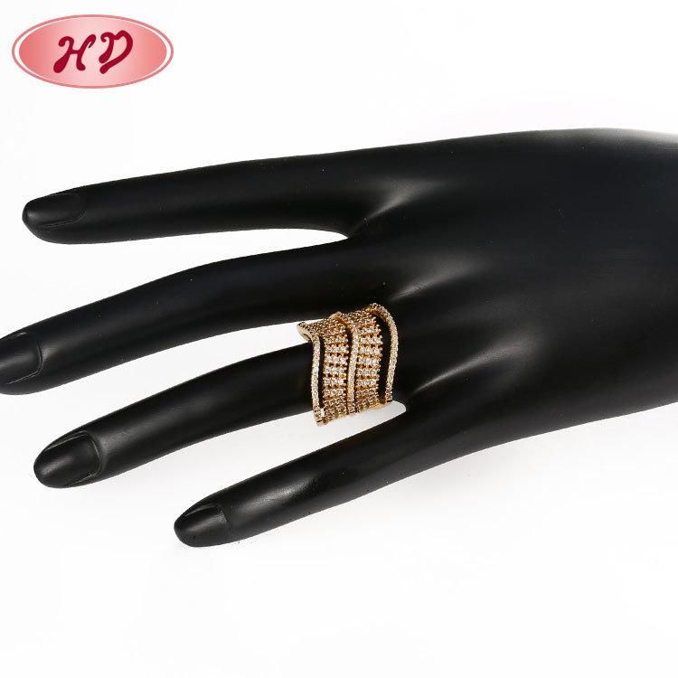 Women Jewelry Wholesale 18K Gold Rings Engagement Rings Christmas Gift for Lady