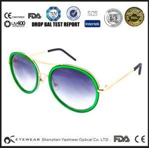 Green Acetate and Metal Dropshipping Sunglasses