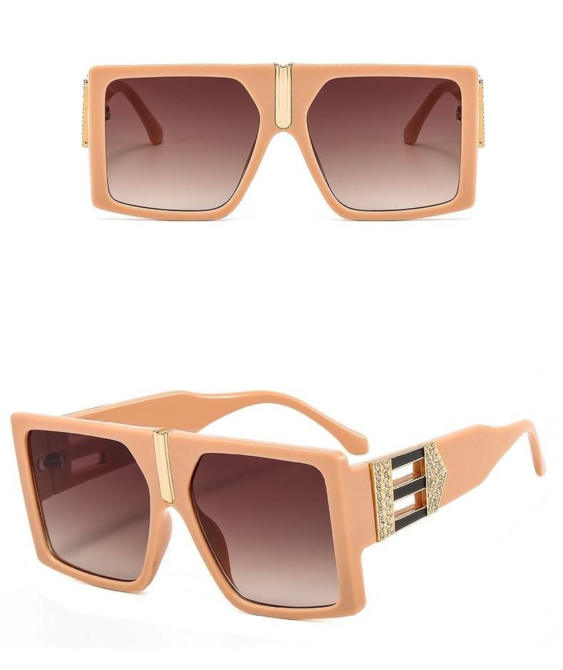 Oversized Frame Men′s Sunglasses Outdoor Personality Diamond Sunglasses Wholesale