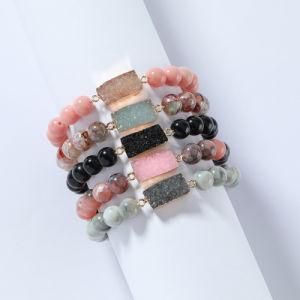 Fashion Women Crystal Jewelry Stone Beaded Adjustable Bracelet