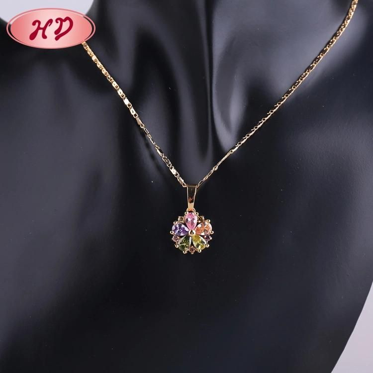 Fashion Wholesale Costume Imitation Gold Plated Earring Sets Pendant Necklace Jewelry