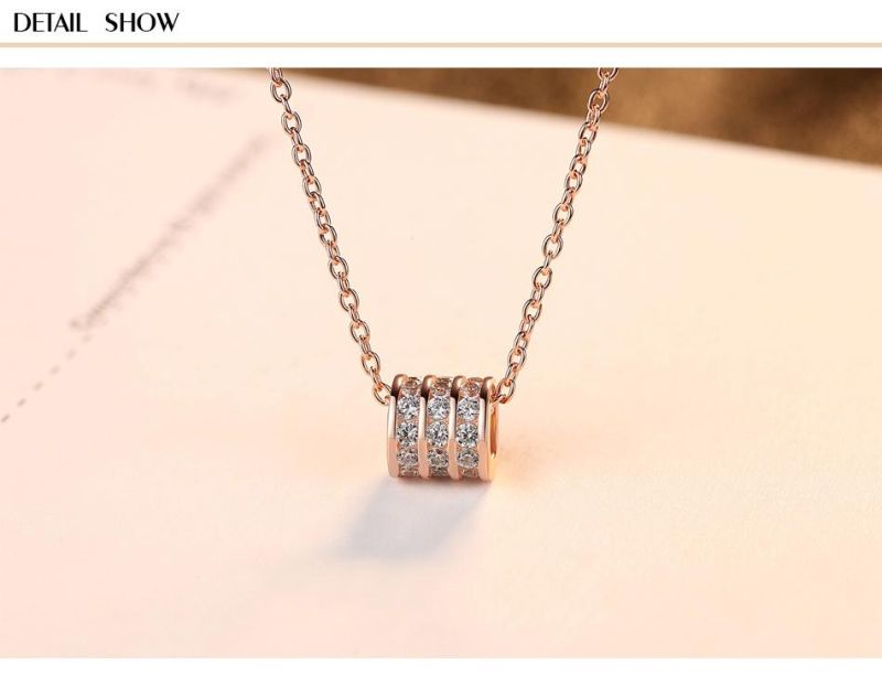 Dainty Jewelry Fashion 925 Sterling Silver Zircon Pendant Necklace