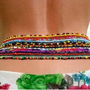 Summer Jewelry Waist Bead Set Colorful Waist Belly African Waist Bead Body Chain Beaded Belly Chain Bikini Jewelry