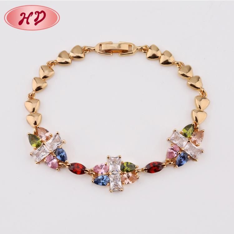 Zircon Jewelry New Fashion 18K Gold Bracelet for Women