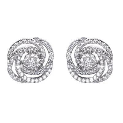 High Quality 925 Sterling Silver Stud Wedding Earring Jewellry