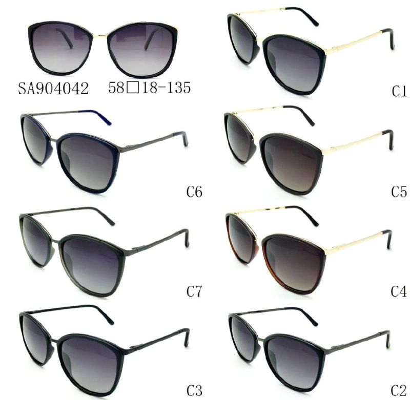 Fast Delivery Metal Bridge Fashion Cat Eye Acetate Sunglasses