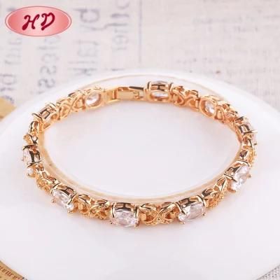 18K Gold Plated Charm Chain Bracelet for Women