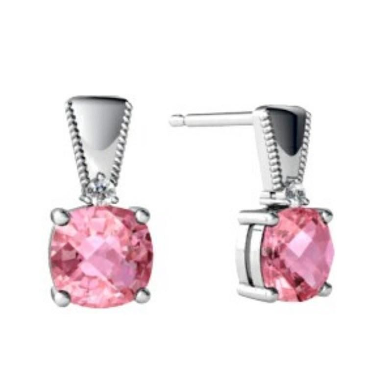 Steel Amethyst Earrings Fashion Jewelry