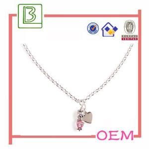 Pink Plastic Bottle and Heart Shape Necklace (BR64)