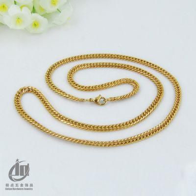 Golden Color Metal Neckchain in High Appearance Jewelry