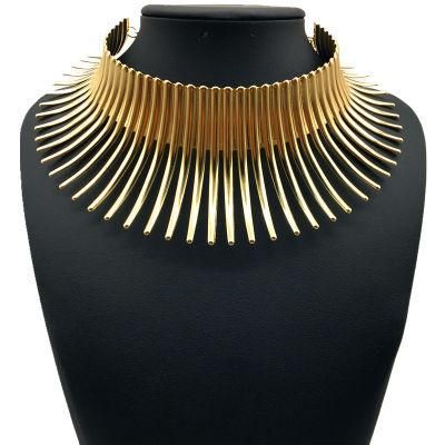 Wholesale Steel Round Jewellery Exaggerated Metal Collar Female Clavicle Chain Collar Necklace
