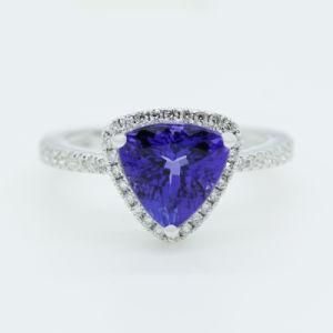 Fashion Anniversary 925 Sterling Silver Jewelry Sapphire Wedding Ring