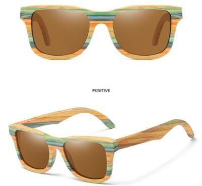 Italy Brand Classical Designer Custom Logo Tac Polarized Men Wood Sunglasses