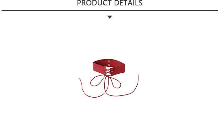 Promotional Fashion Jewelry Red Fabric Necklace Choker