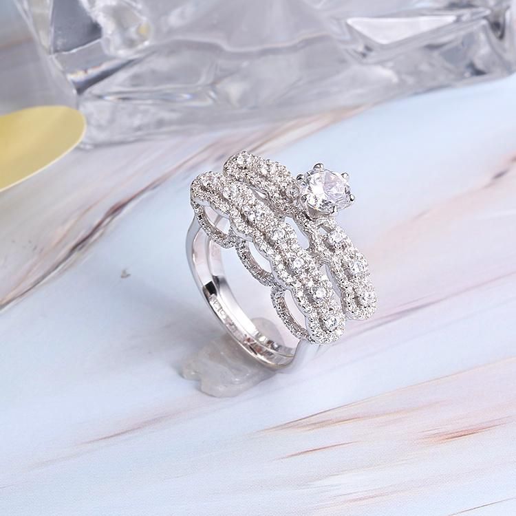 925 Silver Fashion Accessories Fashion Jewelry Big Shining Cubic Zirconia Moissanite Lab Diamond Factory Wholesale Ring