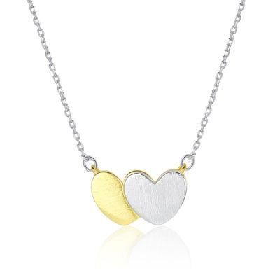 Drop Necklace with Chain and Charm Heart-to-Heart for Women