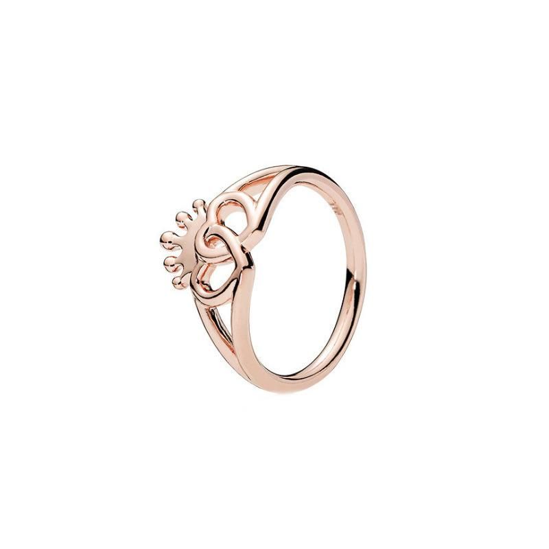 Pendora Rose Gold Dazzle Daisy Ring Classic Fashion Couple Ring