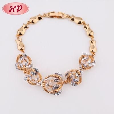 New Fashion 18K Gold Rhodium Bangle Imitation Jewelry Bracelet for Lady