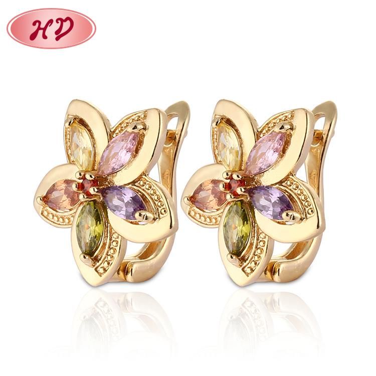 100% New Popular Hot Gift Womens Girls Ladies CZ Earrings