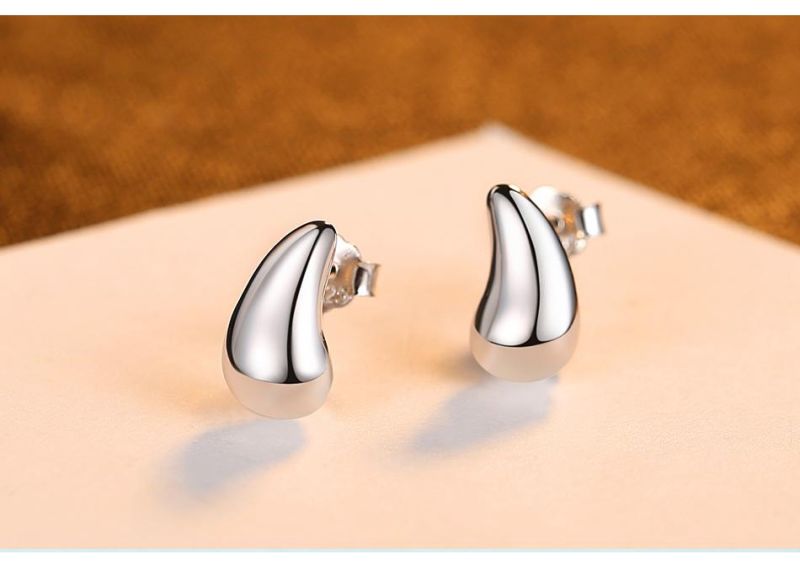 Men′ S Sliver Earrings Horns Shape Ear Studs