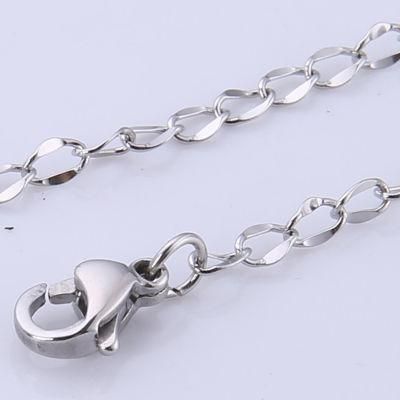 Jewelry Components Stainless Steel Shiny Embossed Extender Chain Necklace