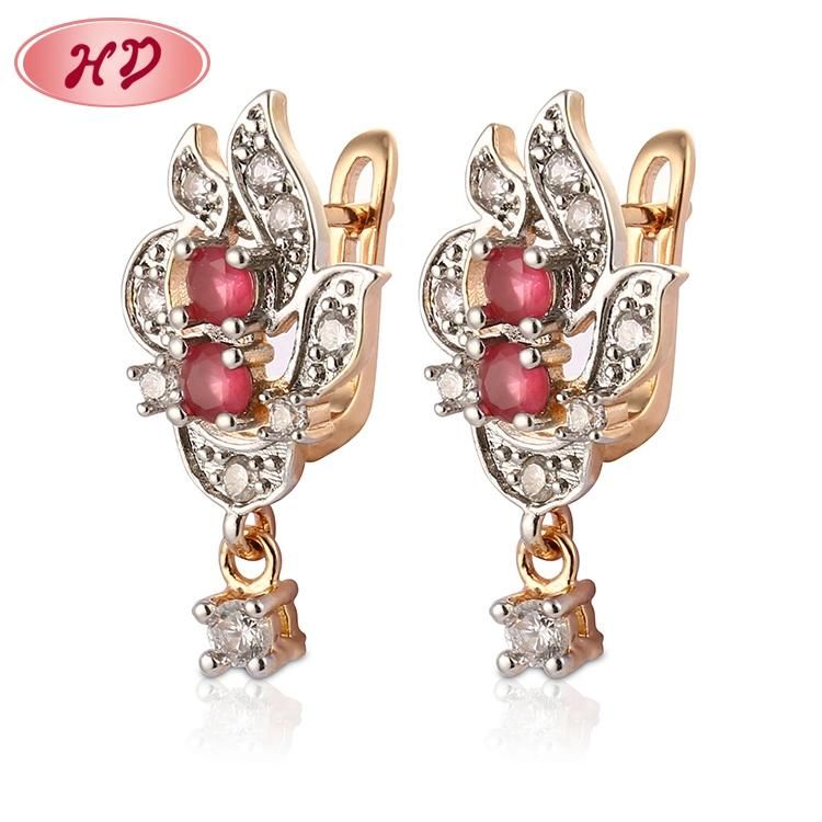 Costume Fashion Imitation Jewelry Women 14K 18K Gold Plated Huggie Hoop Earring with CZ Pearl