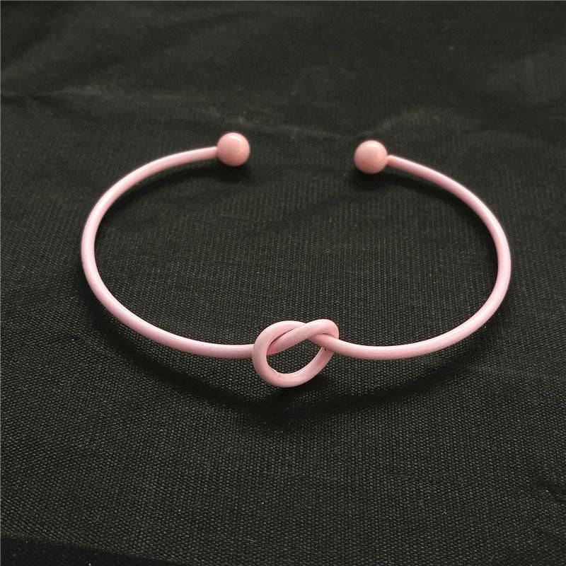 Fashion Jewelry Open Love Knot Bangle Rose Gold Bracelet