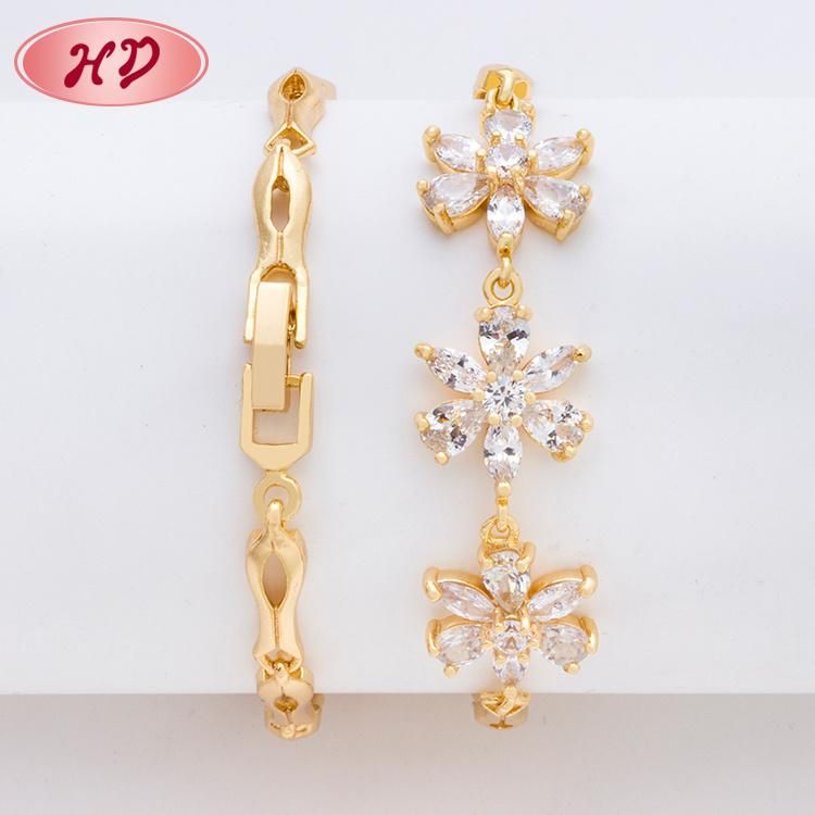 Wholesale New Fashion 18K Gold Plated Charms Bracelet Jewelry for Young