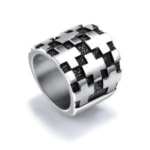 Stainless Steel Cross Ring for Men
