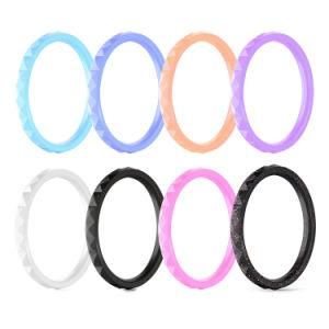 Custom Silicone Stackable Rings Wedding Bands Stylish