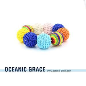 Large Woven Mesh Coated Beads Bracelet