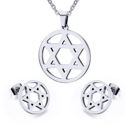 New Fashion Jewelry Set Handmade Hexagonal Star with 45&quot; Chain