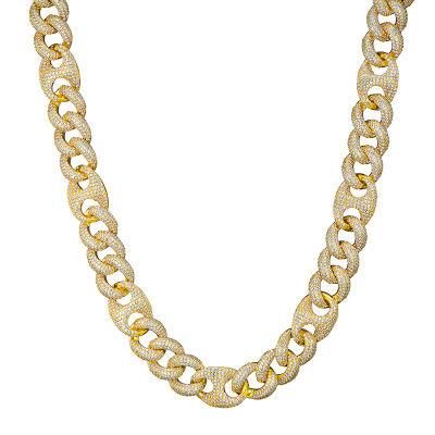 Gold Diamond Necklace Circle AAA Zircon Necklace