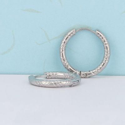 2021 New Charms Jewelry Vintage Stainless Steel Circle Earrings for Women Geometric Round Shape Big Hoop Earring Custom