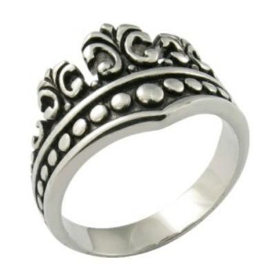925 Silver Jewelry Womens Queen Crown Ring