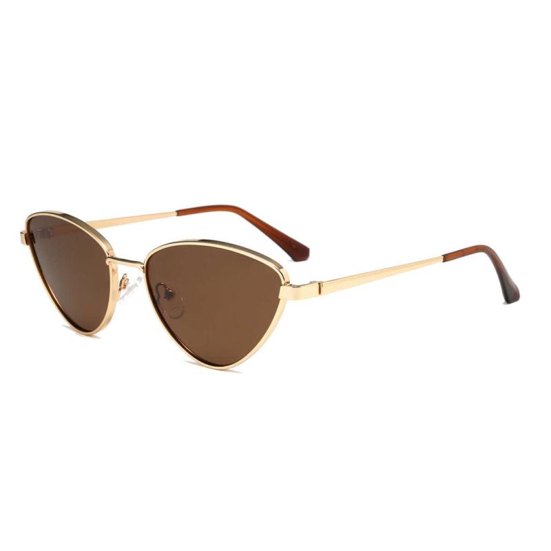 Fashionable Stylish Wholesale Cat Eye Metal Sunglasses in Stock