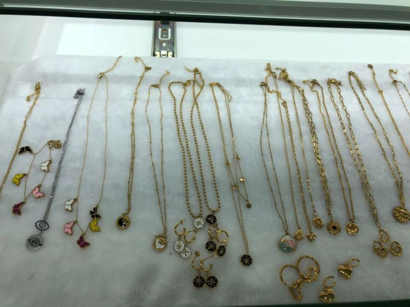 Manufacturer Custom Non Fade Fashion Jewelry High Quality 18K PVD Gold Plated Stainless Steel jewellery 18K Gold Chain Necklace