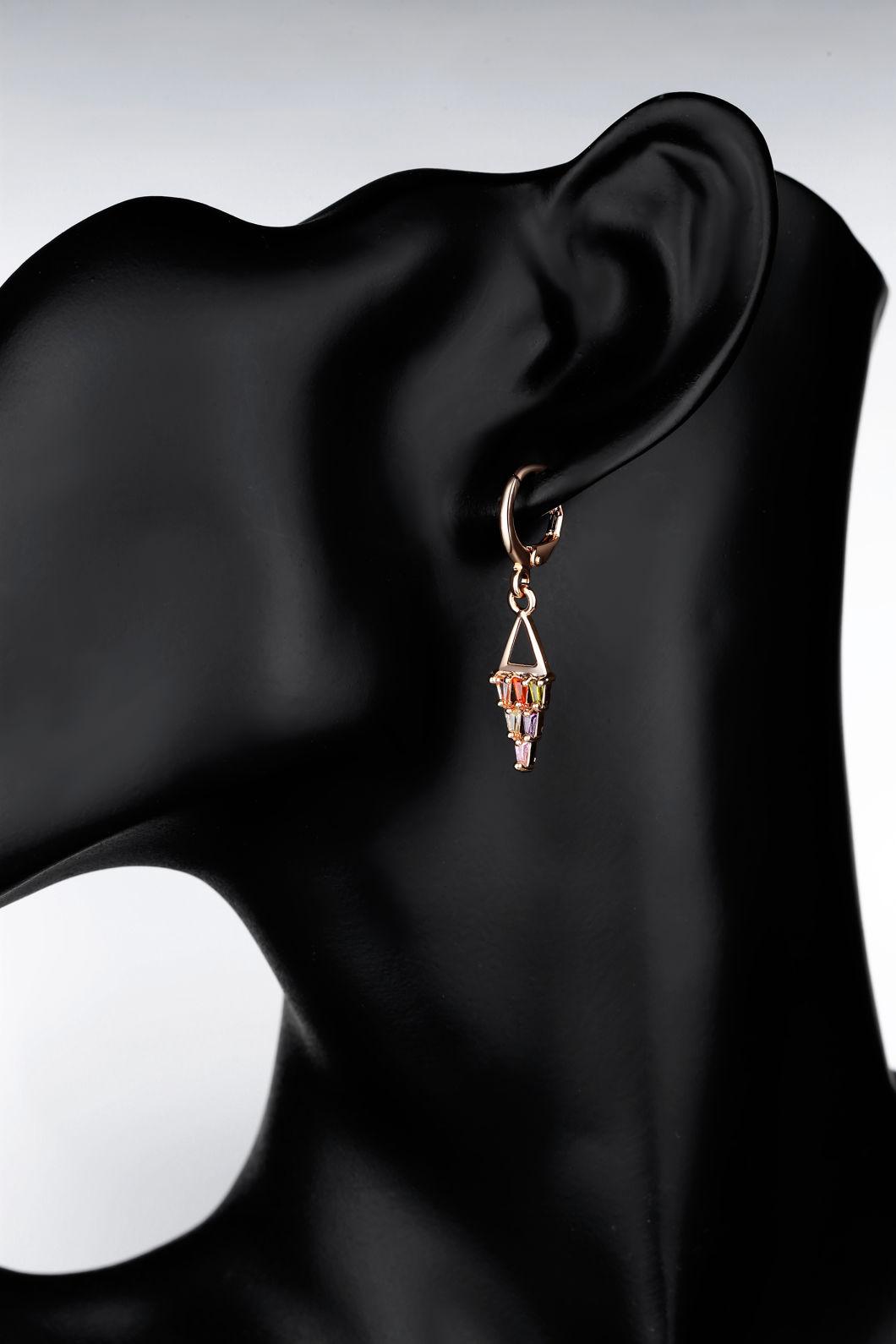Wholesale Newest Design Fashion 18K Gold Pendant Clip Drop Earring