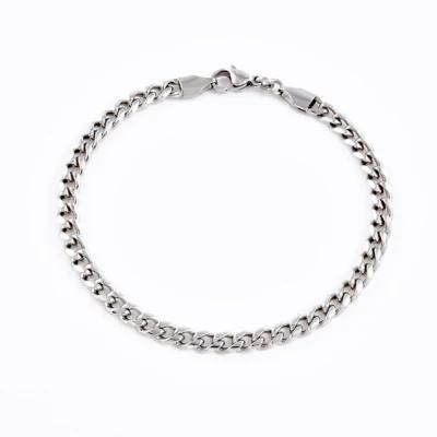 Popular Mens Jewelry Accessories Fashion Jewellery 316L Stainless Steel Cuban Chain Bracelet Necklace