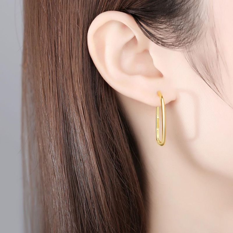 Korean Closed Loop Earrings Jewelry Fashion Studs