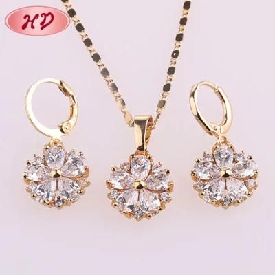 18K 14K Gold Jewellery Lady Model Dubai Wholesale Women Jewelry Set