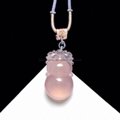 High Quality Rose Quartz Gourd China Donghai Crystal