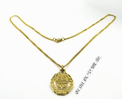 Fashion Jewellery Coin Pendant Gold Plated