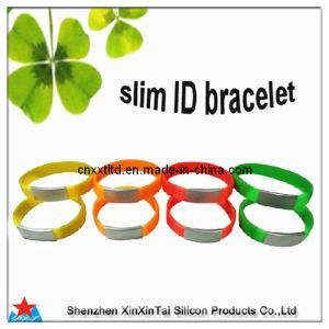 Silicon Slim id Bracelet in Neon Color (XXT 10018-61)