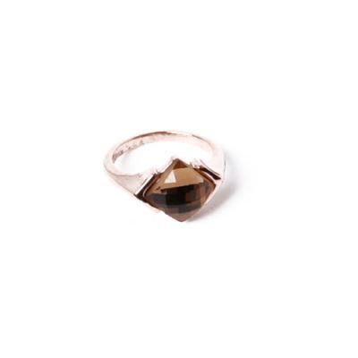 New Style Fashion Jewelry Gold Ring with Brown Rhinestone