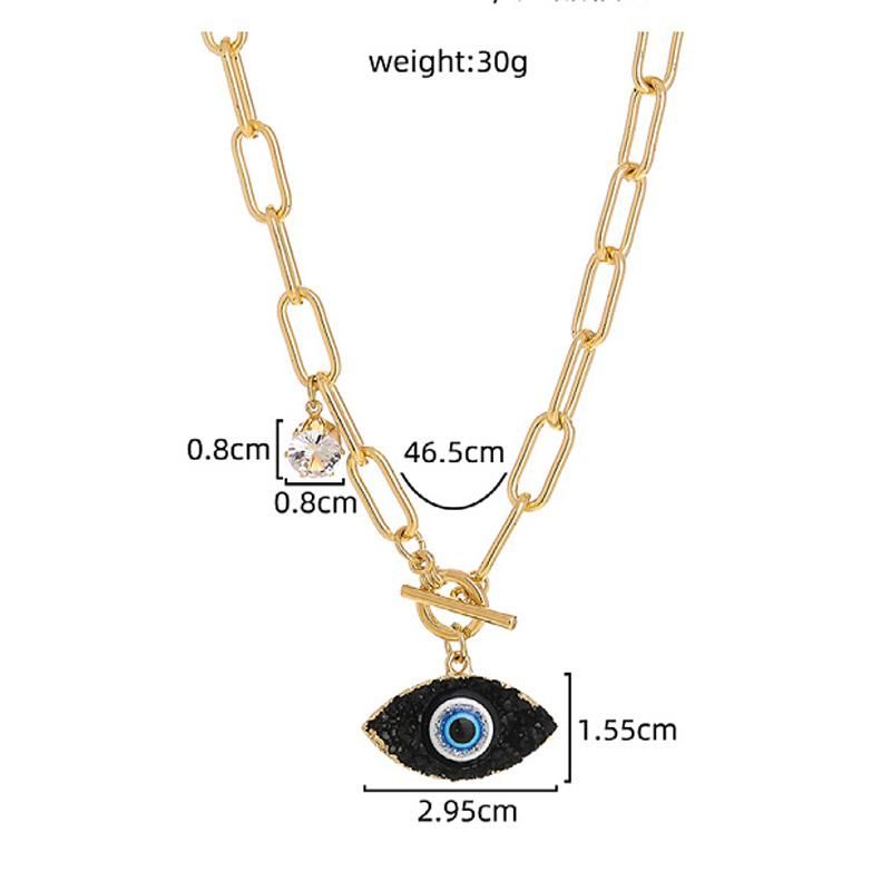 Diamond Necklace 18K Plating Chain for Women Evil Eye Pendant Customized Necklace Jewelry