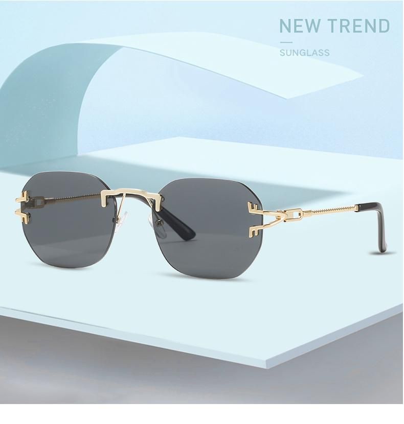 New European and American Personality Borderless Sunglasses for Men and Women