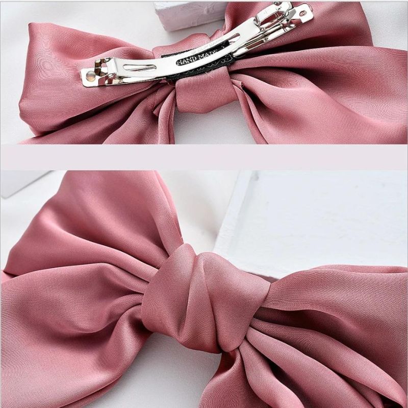 New Arrive Elegant Silk Bow Hair Clips Hair Pins for Girls