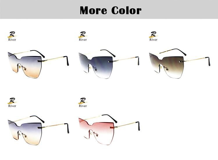 New Design Stock Frameless Sunglasses for Women